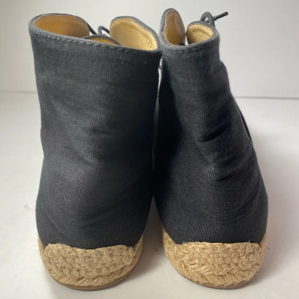 Christian Louboutin cadaques chukka ankle boots espadrille black 40